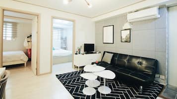 Apartemen Keluarga (D) | 2 kamar tidur dan Wi-Fi gratis