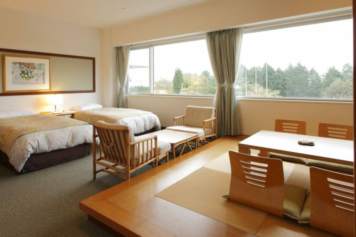 comfort twin room, non smoking, garden view (with tatami area) | desk, free wifi