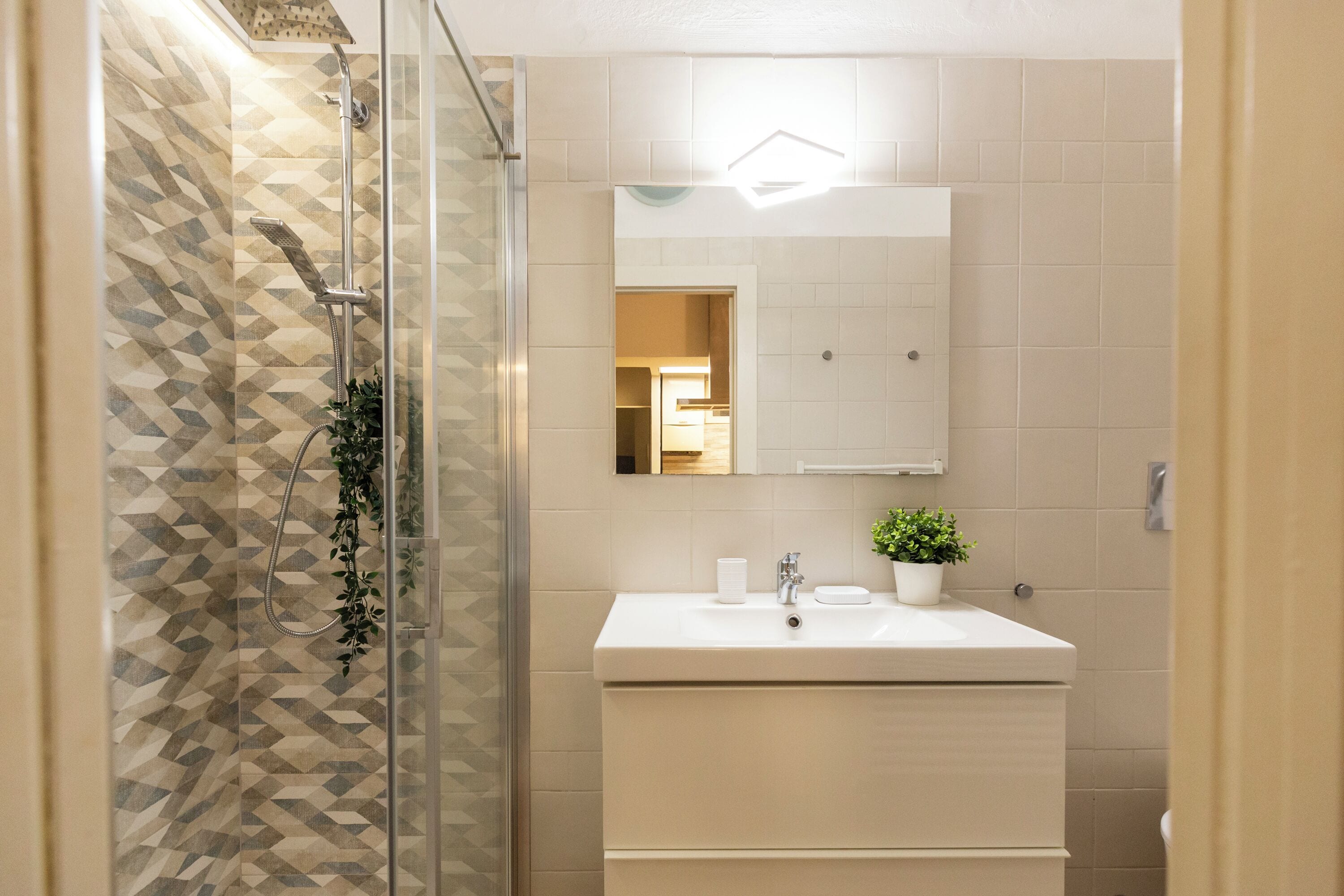 Monolocale | Bagno | Doccia, asciugacapelli, bidet, asciugamani