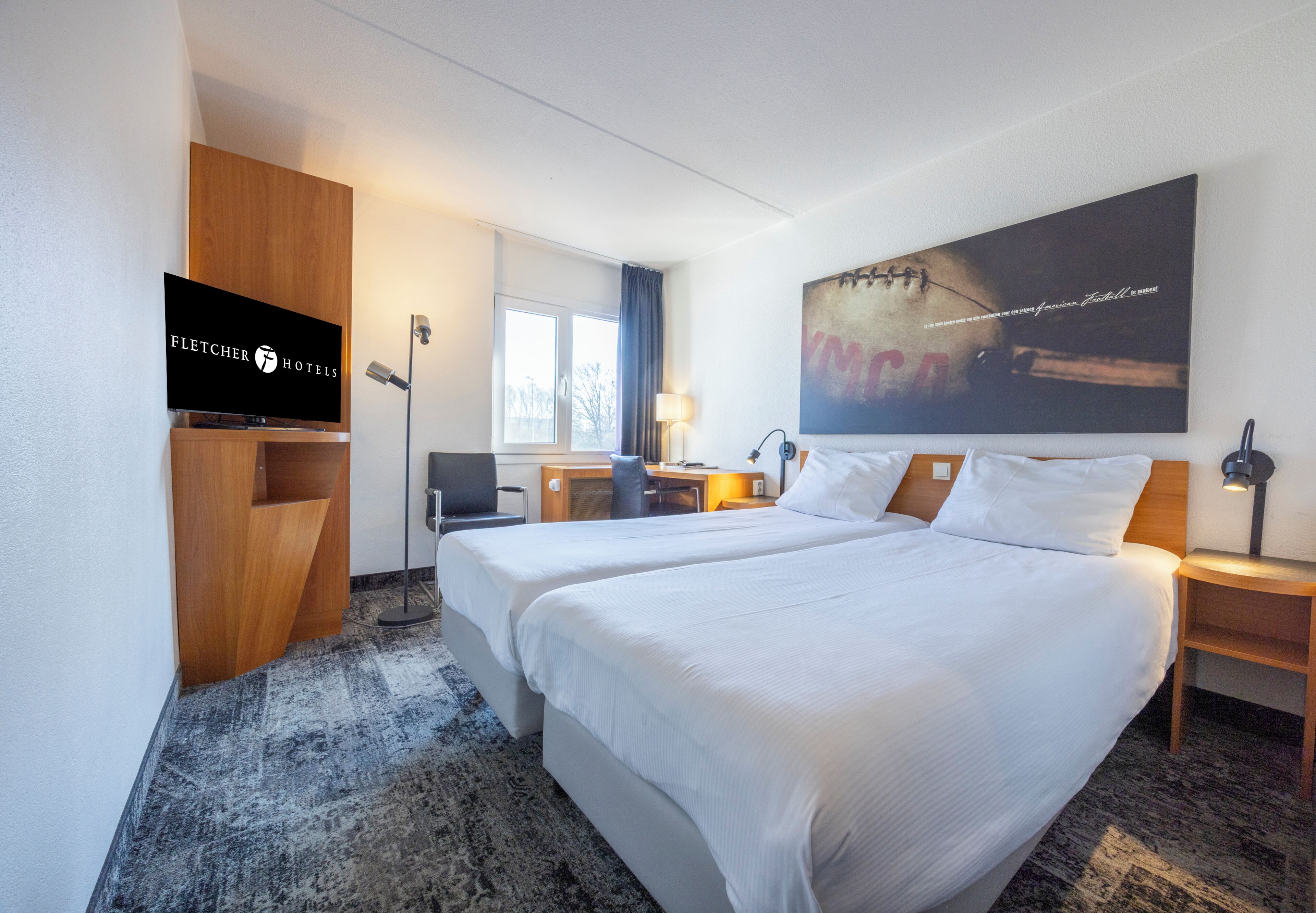 Kamar Double Standar | Brankas, meja kerja, setrika/meja setrika, dan Wi-Fi gratis