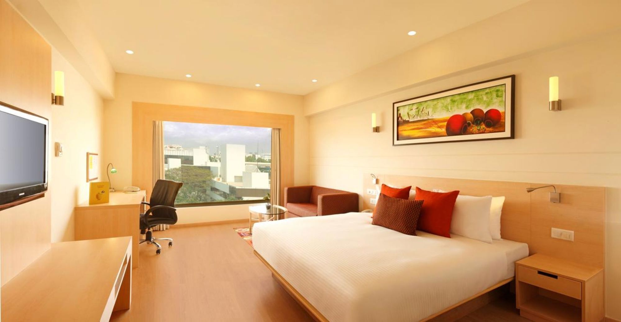 In-room safe, desk, laptop workspace, iron/ironing board