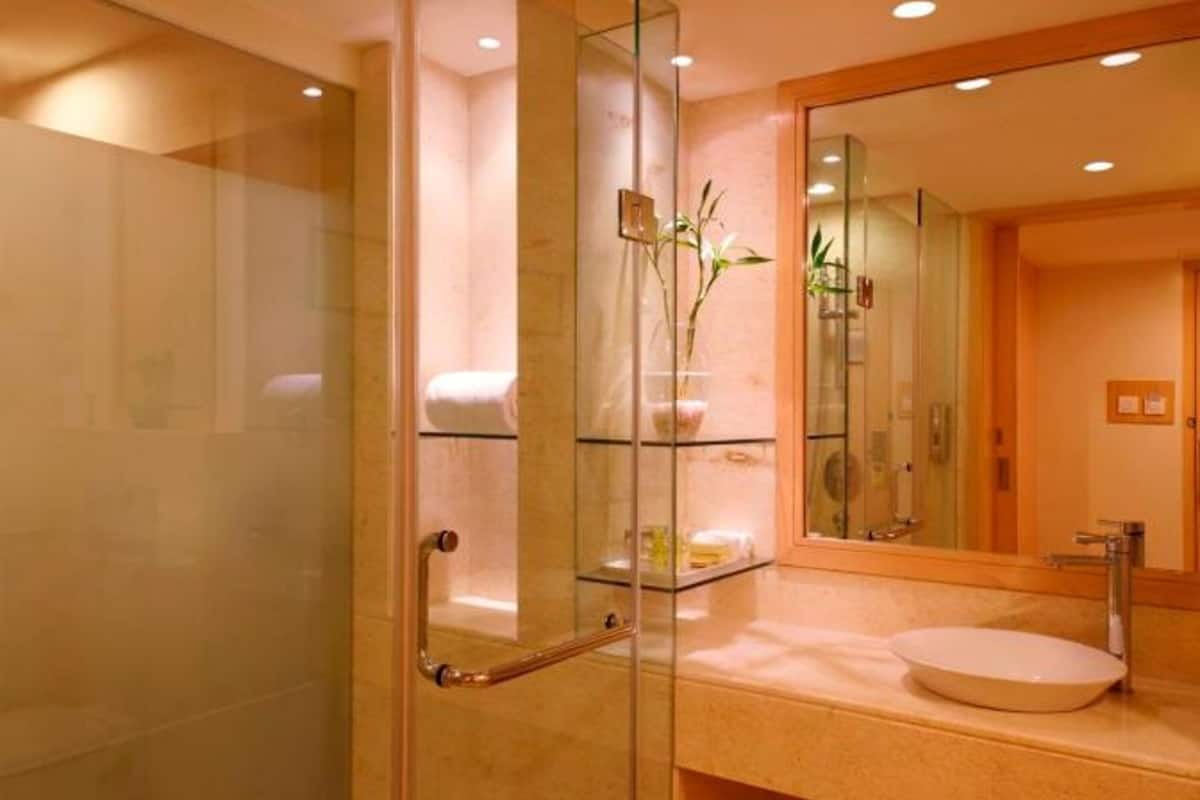 free toiletries, hair dryer, slippers, bidet