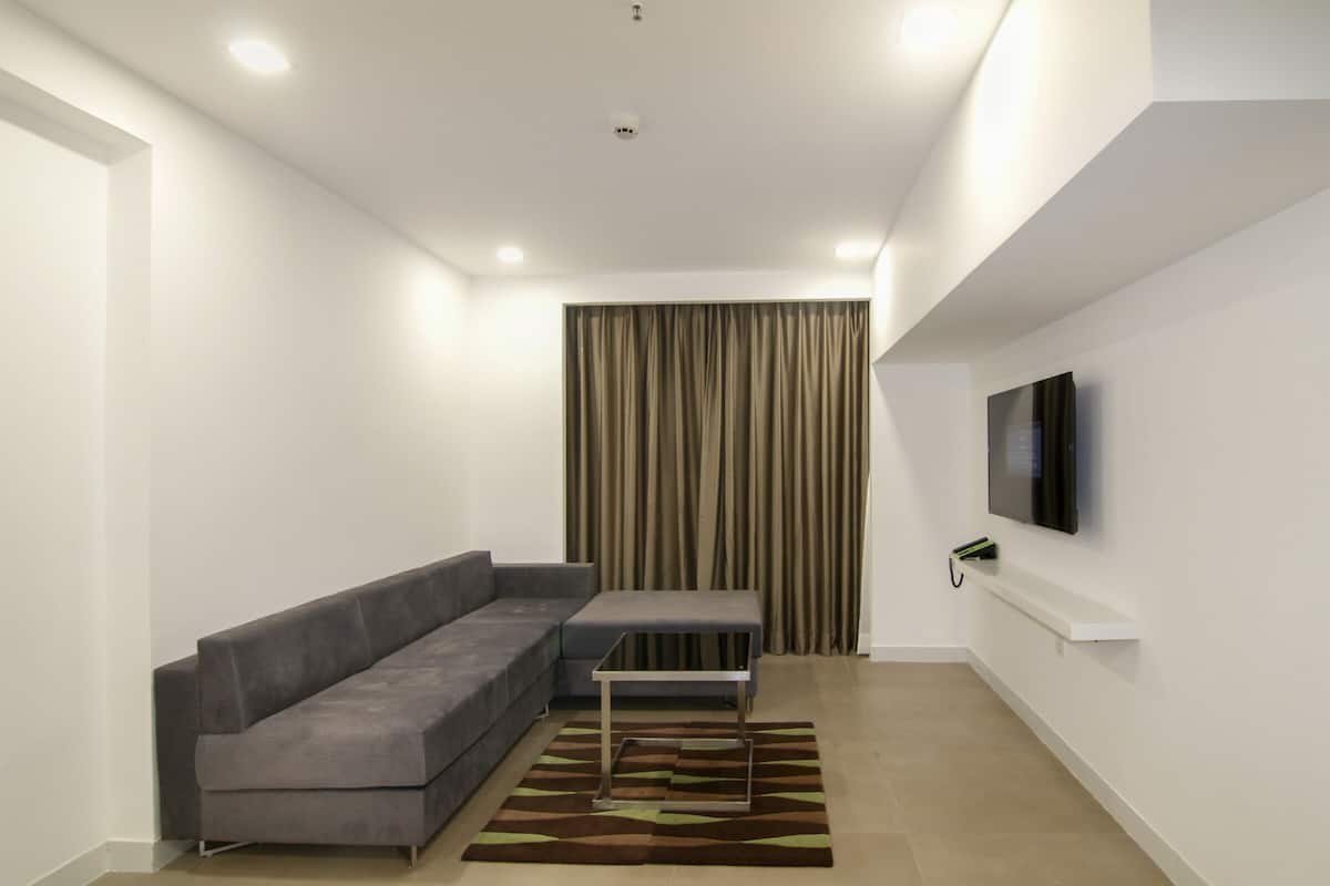 executive suite | living area | 31-inch tv with satellite channels
