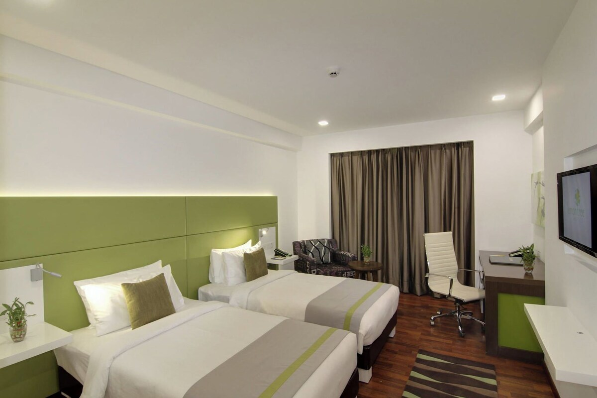 In-room safe, desk, laptop workspace, iron/ironing board