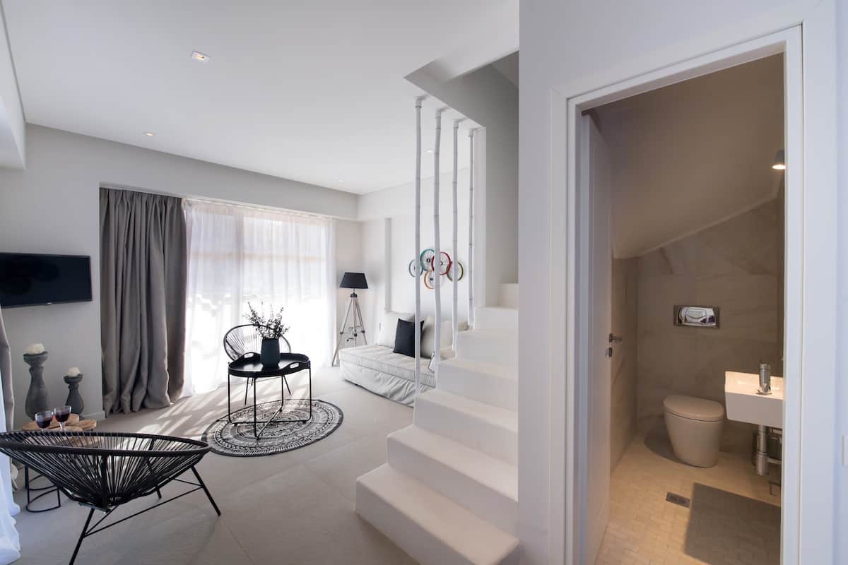 suite, pool view | living area | 32-inch smart tv with digital channels, tv