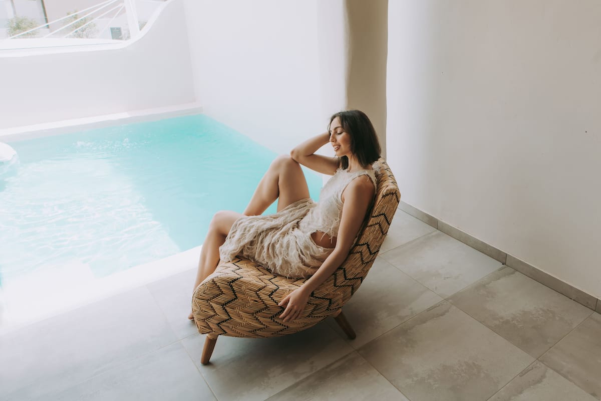 Presidential Suite with Private Pool, Partial Sea View | Terassi/patio