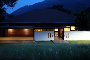 Front of property – evening/night