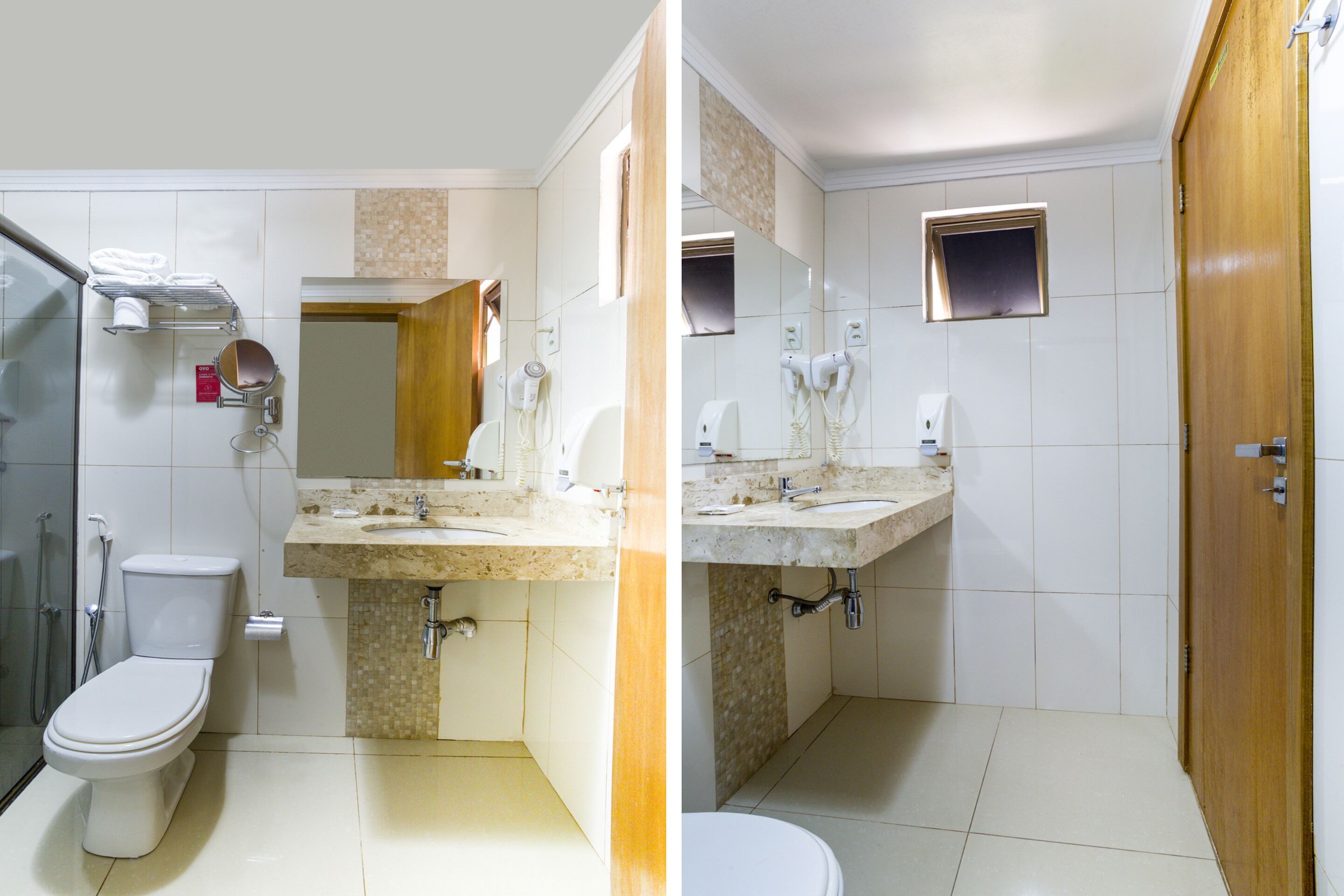 double room | bathroom | shower, towels, toilet paper