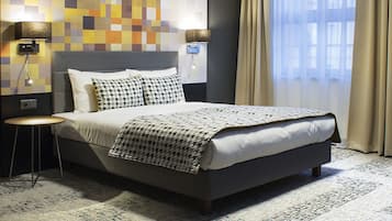 1 habitación, escritorio, cortinas blackout y sistema de insonorización