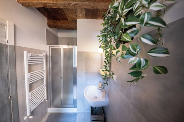 Habitació doble, terrassa | Bany | Dutxa, articles de tocador gratuïts, assecador de cabells i tovalloles