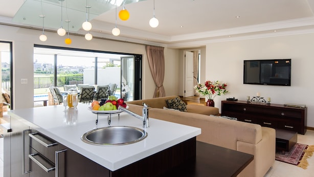 Fairway 15 Villa | Living area | Flat-screen TV, DVD player - Fairway 15 Villa (Cape Town)