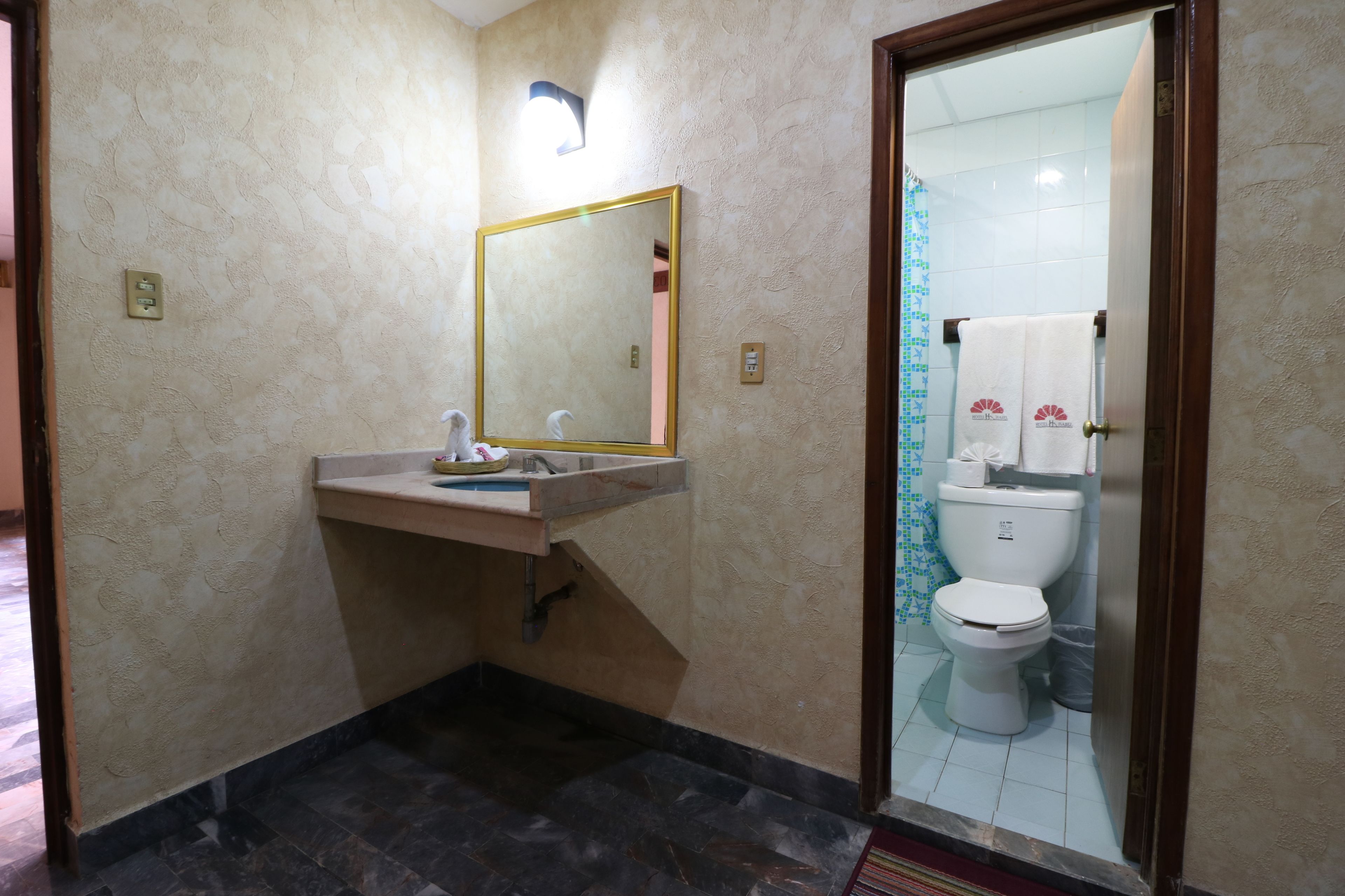 double room, 2 double beds | bathroom | shower, free toiletries, towels