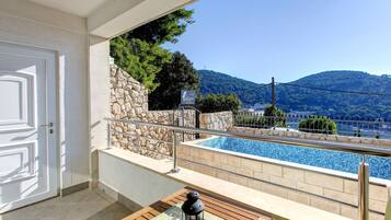 Appartement Premium, 1 chambre, balcon, vue mer | Terrasse/Patio