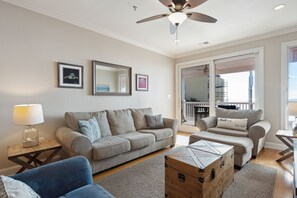 TV, books, computer monitors - Ocean Views & Large Deck - Beach Access Directly Across Street - OPV 201! (Folly Beach)