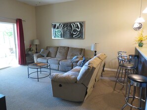 TV, DVD player, table tennis, video library
