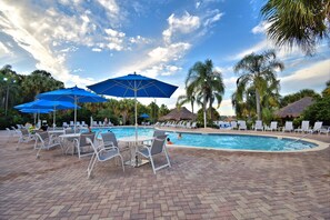 Outdoor pool, a heated pool