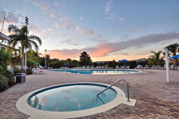 Outdoor pool, a heated pool