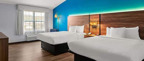 Standard 2 Doubles Non Smoking 1st Floor | Premium bedding, in-room safe, individually decorated