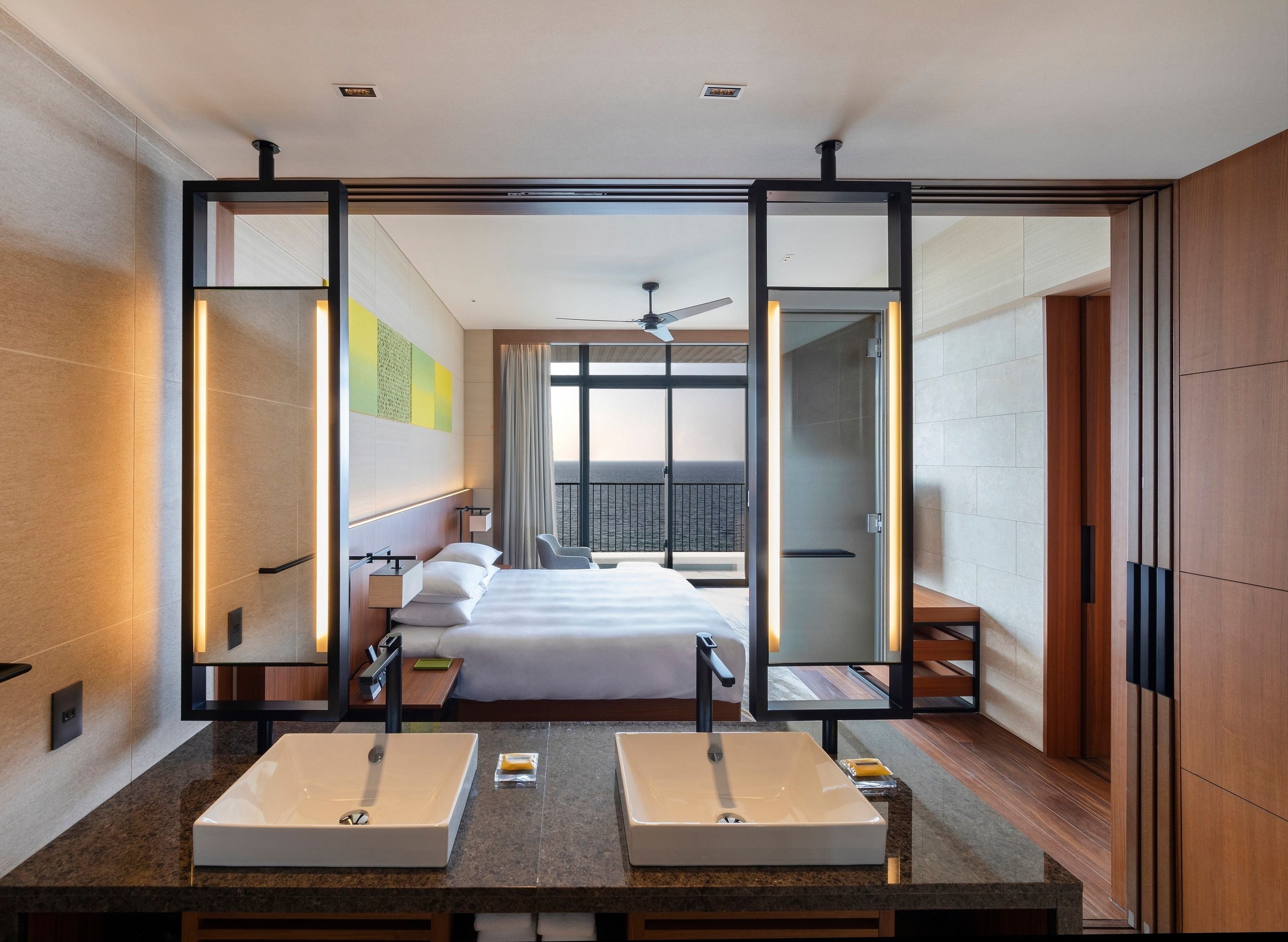 separate bathtub and shower, deep-soaking bathtub, free toiletries