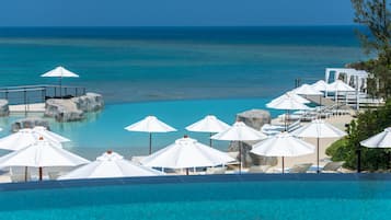 Indoor pool, seasonal outdoor pool, pool cabanas (surcharge)