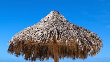Beach umbrellas, beach towels
