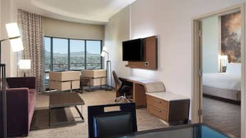 Desk, laptop workspace, soundproofing, iron/ironing board