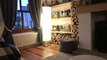 Holiday Home | Living area | Flat-screen TV, fireplace, pay films