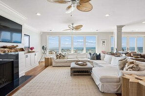 TV, DVD player - Pet friendly, Luxury Oceanfront home on Folly Beach (Folly Beach)