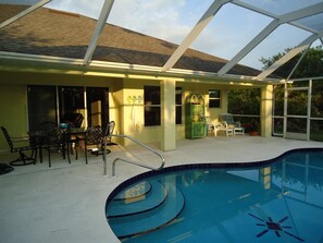 A heated pool