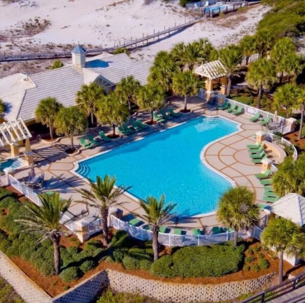 Indoor pool, outdoor pool - Family friendly home located in Martinique On The Gulf -- REMODELED FALL 2024 (Gulf Shores)