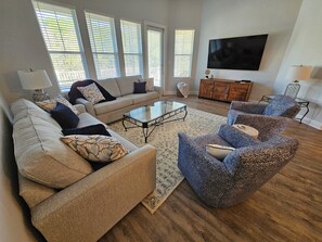 Smart TV, DVD player, books