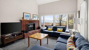 Condo, 3 Bedrooms | Living area | TV - 41 Summit Condo Near Mountain Shuttle by RedAwning (Warren)