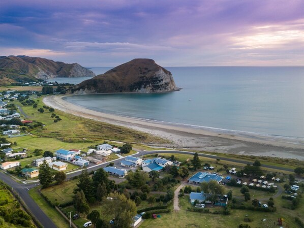 Aerial view - Mahia Beach Motel and Holiday Park (Mahia)