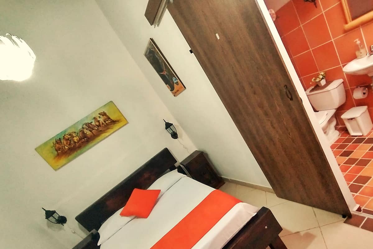 Standaard tweepersoonskamer, 1 slaapkamer, en-suite badkamer | Individueel gedecoreerd, een strijkplank/strijkijzer, gratis wifi