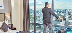 Minibar, in-room safe, blackout curtains, free WiFi