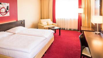 Premium bedding, in-room safe, desk, soundproofing