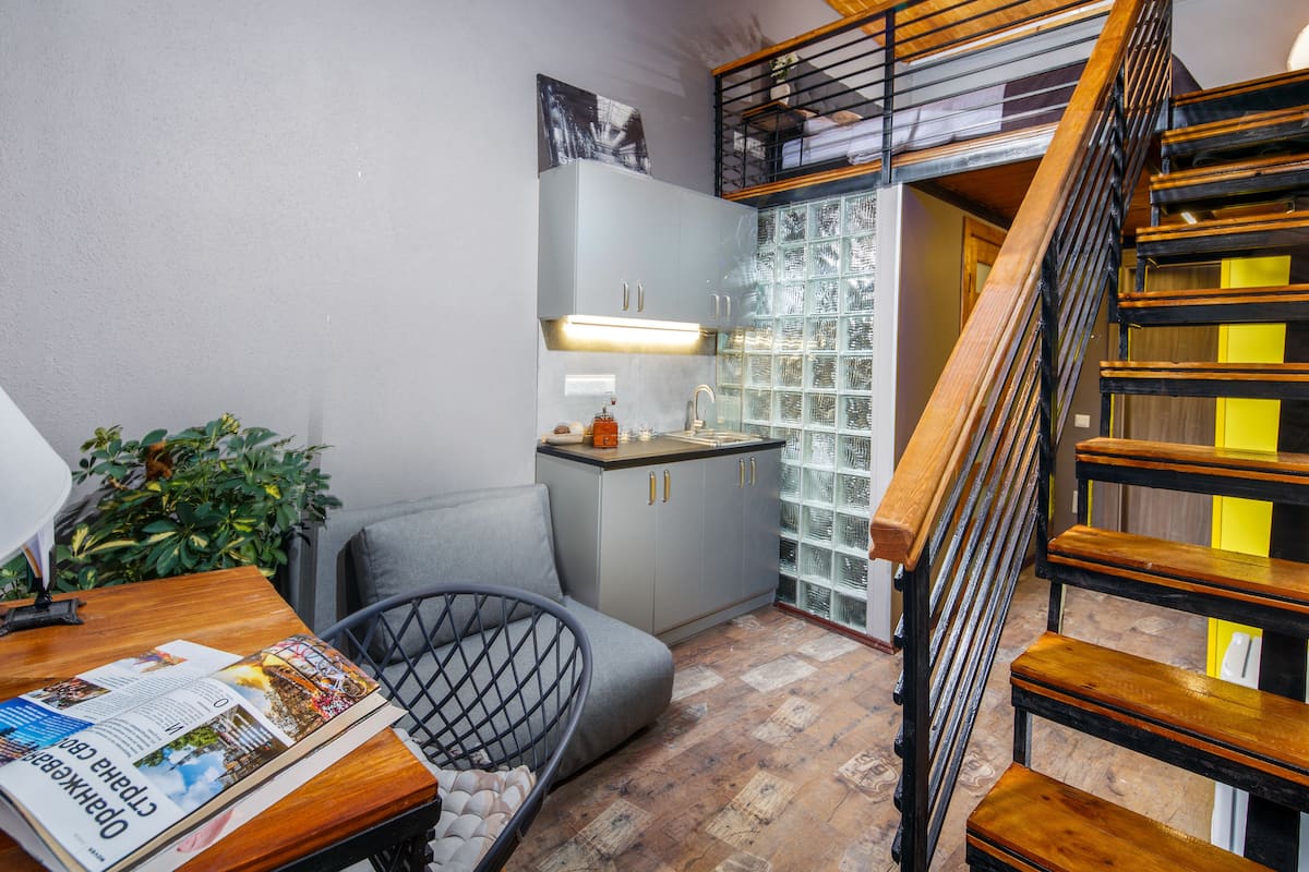 Superior Loft, 1 Double Bed | Desk, soundproofing, iron/ironing board (on request), WiFi (free)