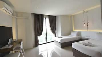 Premium bedding, memory foam beds, in-room safe, individually decorated