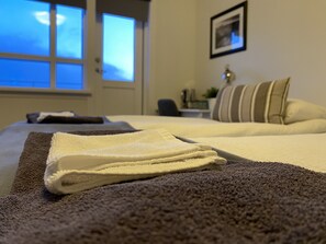 Basic Triple Room, Shared Bathroom | Escrivaninha, cortinas blackout, ferros/tábuas de passar roupa