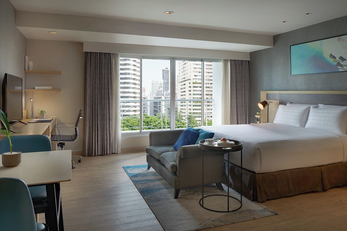 Estúdio luxo, 1 cama King | Vista para a cidade