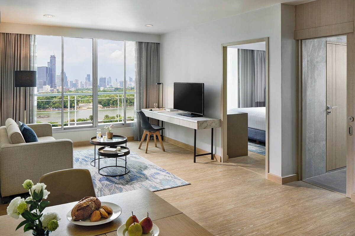 Quarto, 1 quarto, vista para o lago | Vista do quarto