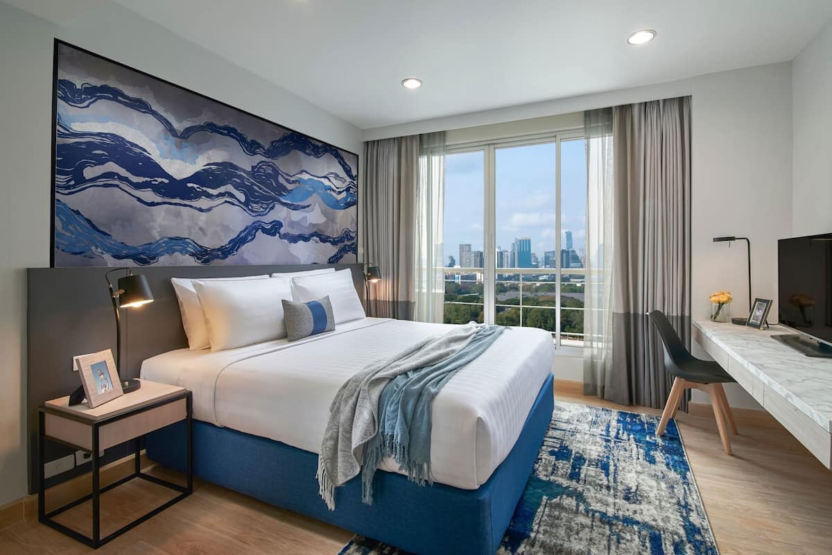 In-room safe, desk, blackout drapes, iron/ironing board