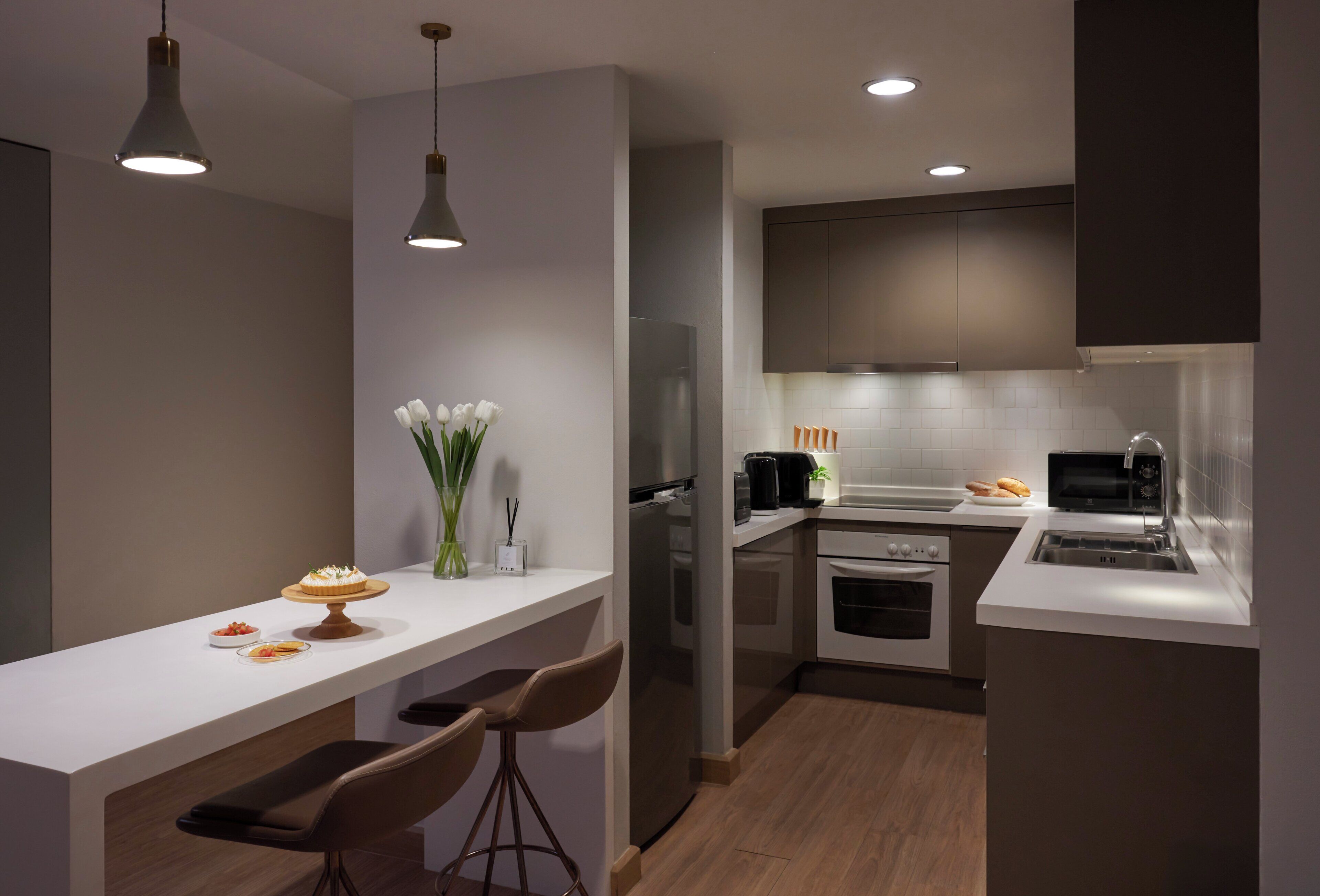 apartment, 3 bedrooms (panoramic view) | private kitchen | fridge, microwave, coffee/tea maker, electric kettle