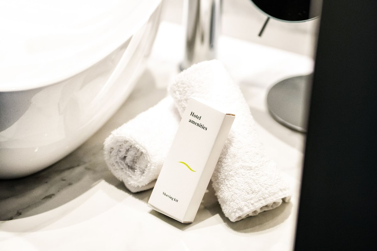 shower, designer toiletries, hair dryer, bathrobes