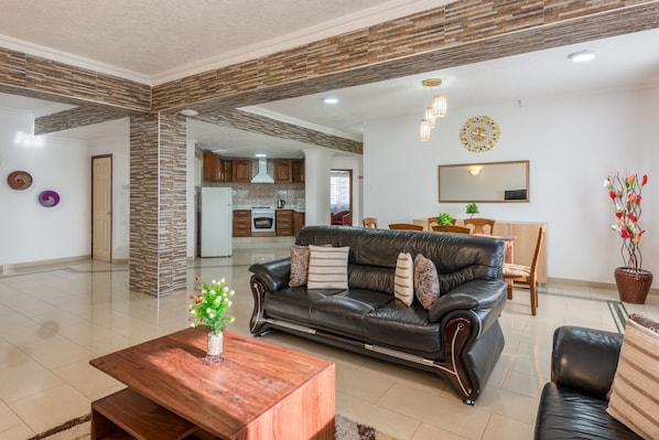 Apartment, 2 Bedrooms, Non Smoking | Living area | 10-inch LED TV with cable channels, TV