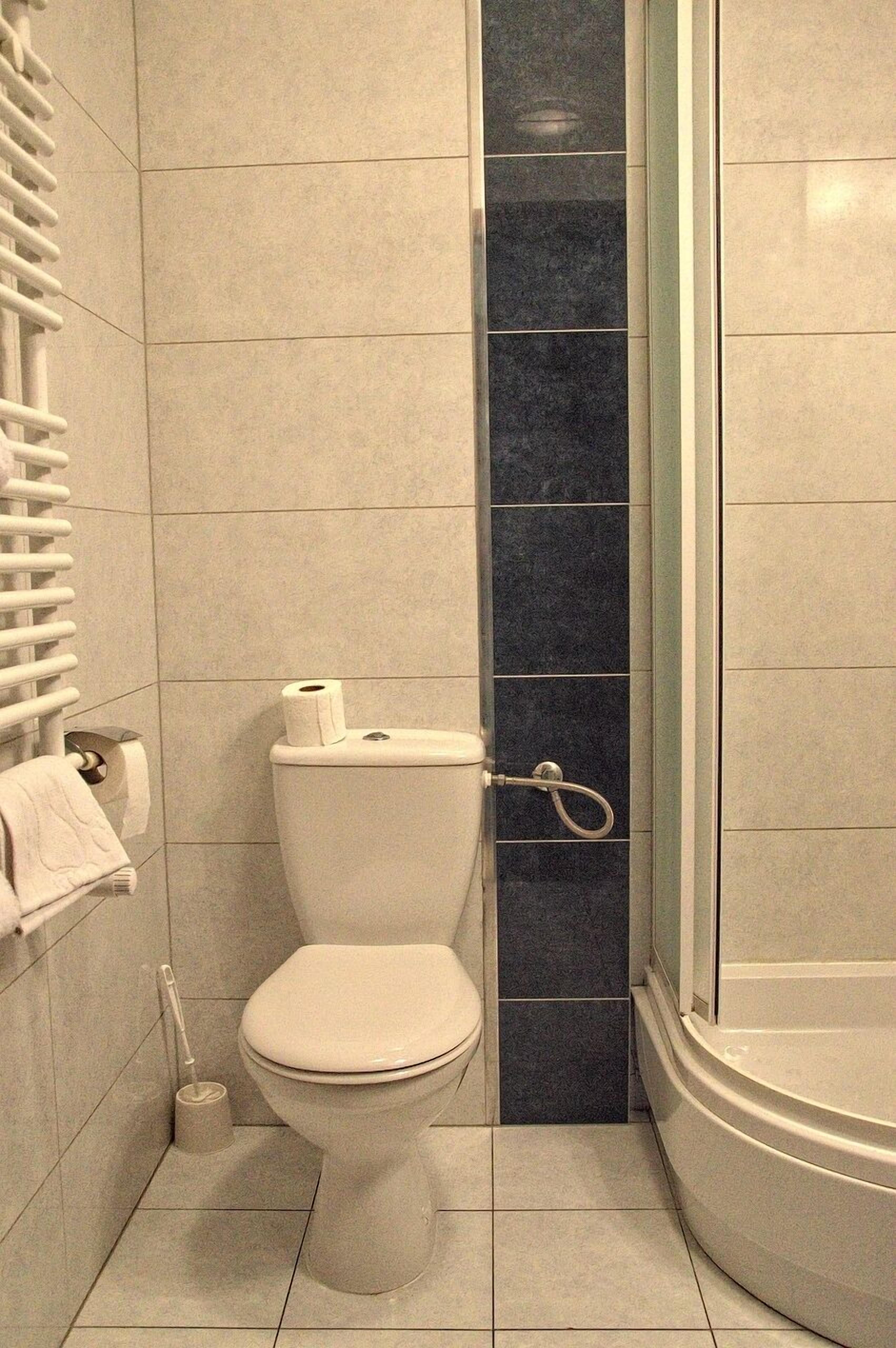 basic twin room, non smoking | bathroom | shower, free toiletries, hair dryer, towels