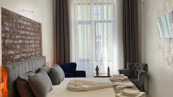 Standard Double Room | Premium bedding, free minibar items, desk, iron/ironing board