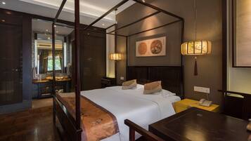 Premier Double Room with Patio | Premium bedding, down comforters, pillowtop beds, in-room safe