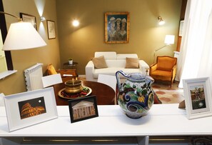 Apartment, 1 Bedroom, Terrace | Living area | Flat-screen TV