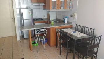 Apartment, 2 Bedrooms | Private kitchen | Fridge, microwave